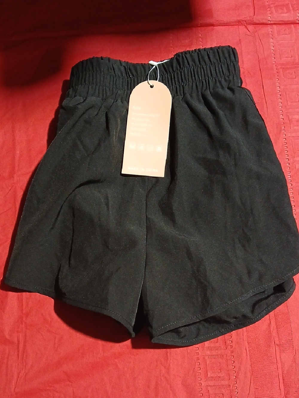Nike Black Elastic-Waist Athletic Shorts